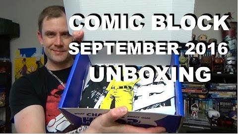 Comic Block September 2016 Unboxing