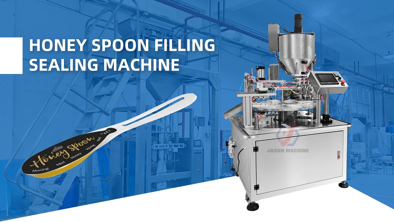 Automatic honey spoon filling sealing machine YouTube