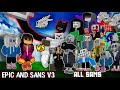 Sans V3.3 and Epic sans Vs Cartoon cat v3,All sans,xans, gaster and All Undertale Characters!!!