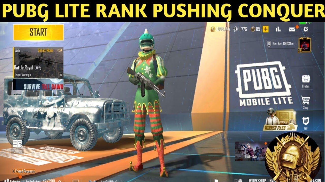 PUBG MOBILE LITE LIVE STREAM | SQUAD GAMEPLAY | PUSH TO CONQUEROR - YouTube