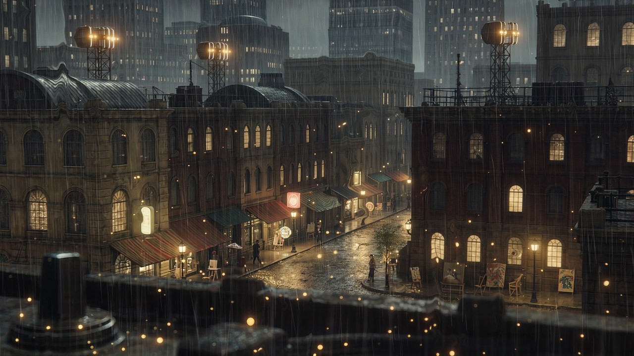 Uplifting Night City Jazz in the Ancient Streets | Instrumental 3 Hours