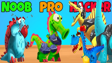 Dino Bash Noob vs Pro vs Hacker: Survival of the Fittest!