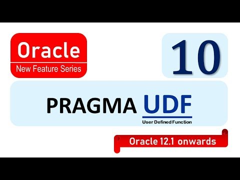 Oracle 12C Pragma UDF Function