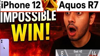 iPhone 12 vs Aquos R7 🔥 Epic 1v1 Fight | PUBG Mobile Intense Battle”