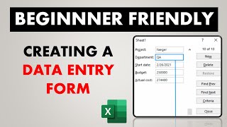 Simplify Data Input in Microsoft Excel: Learn to Create Custom Data Entry Forms | Tutorial