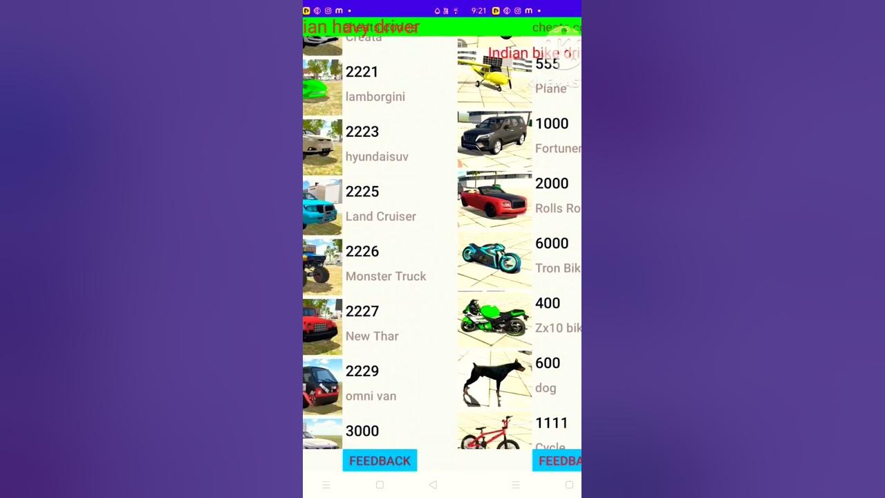Indian bike driving 3d cheat code and indian heavy driver cheat code 