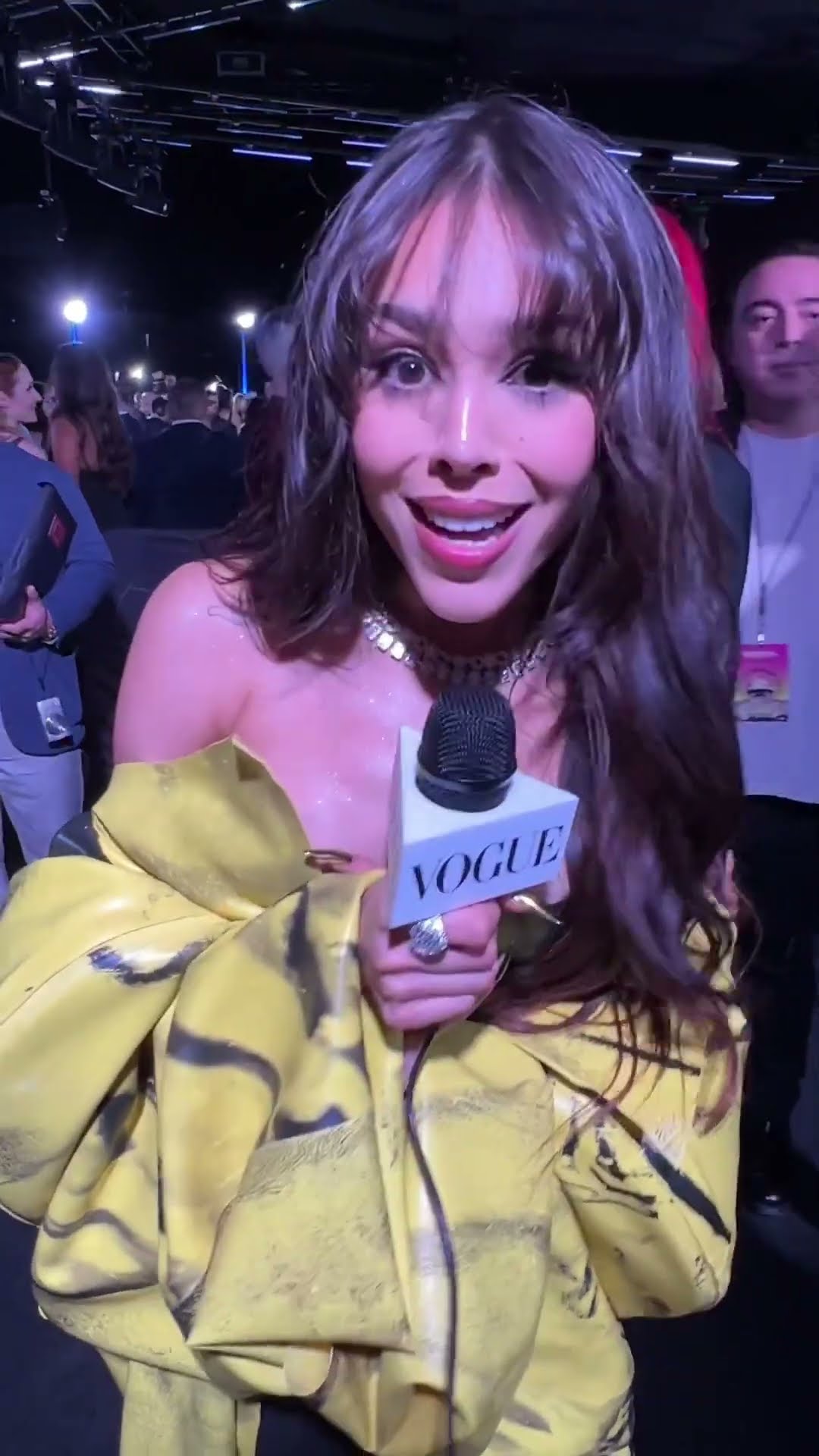 Danna Paola in Luis De Javier at the VMAs