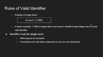 Java Tutorial 04 Identifiers
