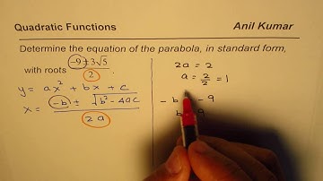Concept to find quadratic equation in standard from from Rational Roots