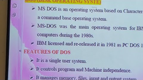 MS DOS ।। LINUX ।। UNIX