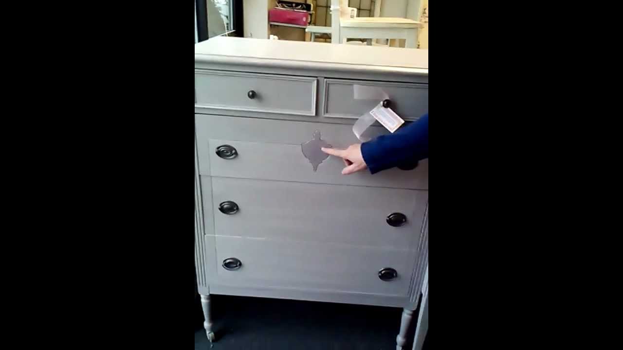 Tall Vintage Shabby Chic Gray Dresser Youtube