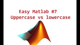 Famous Easy Matlab #7 - Uppercase and lowercase (A and a) Profile