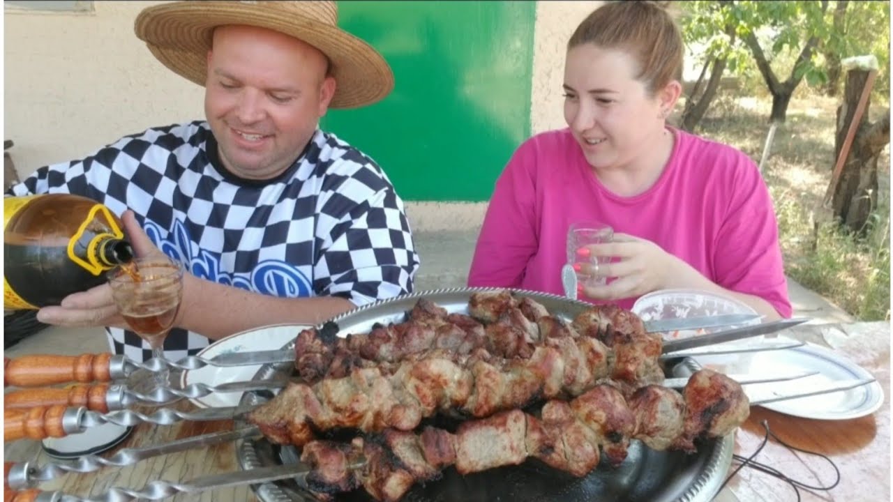 МУКБАНГ С @Евгений Ковалев Шашлык На Даче