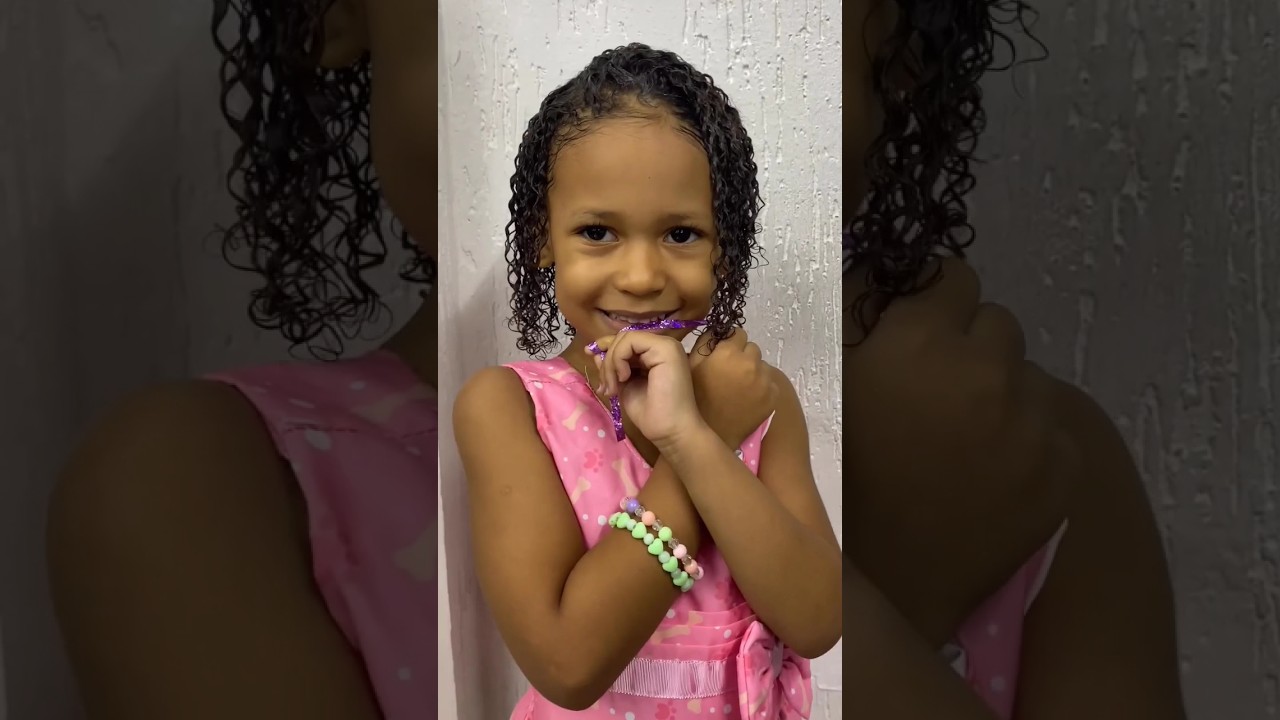 Solturinha 💜 Não alisa ou danifica o cabelo das crianças. #shorts