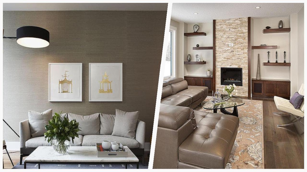 75 Brown Living Room With Gray Walls Design Ideas You'll Love ⭐️