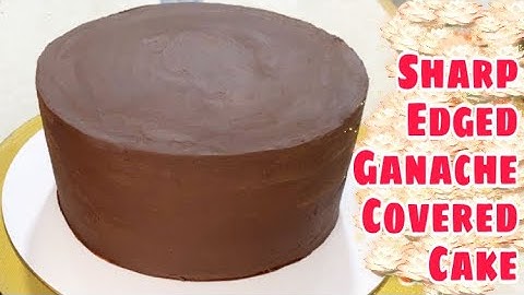 Sharp Edged Ganache Covered Cake