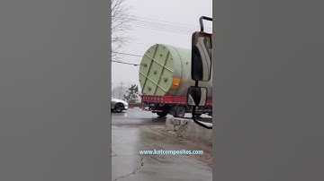 FRP tanks are completed, and the FRP tank loading truck starts