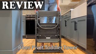 Boon Pivot Toddler Tower Folding Toddler Step Stool - DEMO & REVIEW @Elliereview