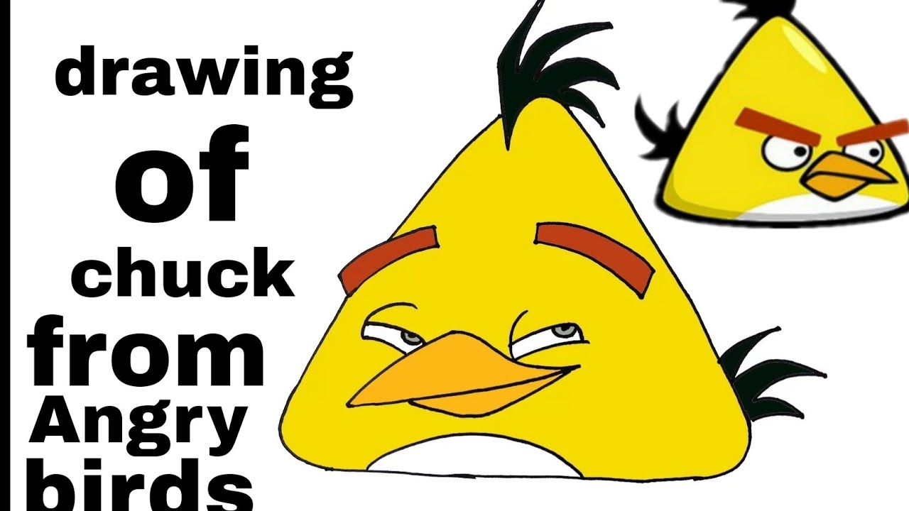 how to draw chuck from angry birds - YouTube