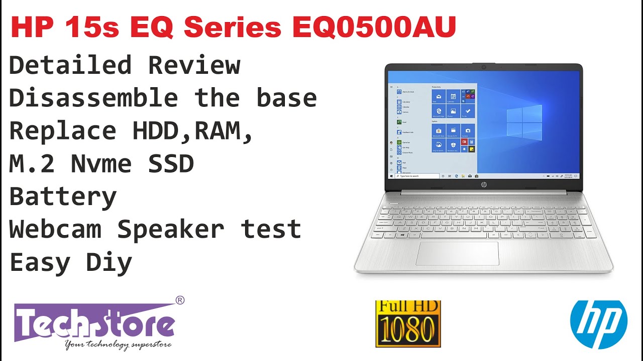 HP 15S EQ Series EQ0500AU : Review Disassembly upgrade ram m.2 ssd hdd easy  diy