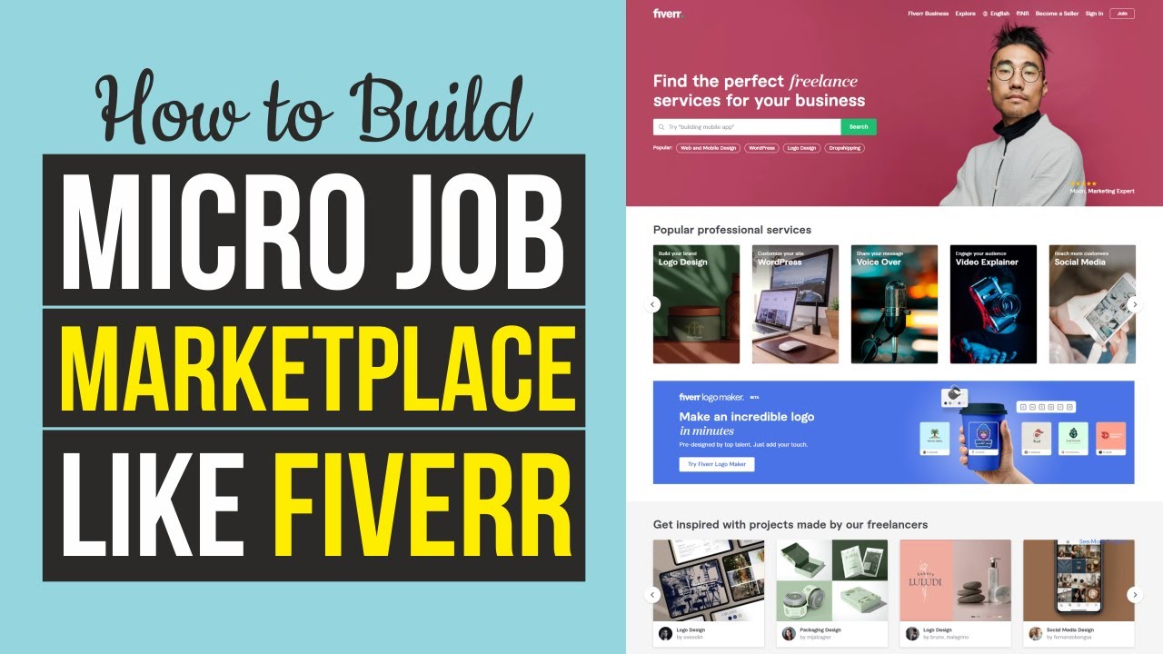 ⁣How to Make Freelancer & Micro Job Marketplace Website Like Fiverr, Freelancer & Upwork - Wo