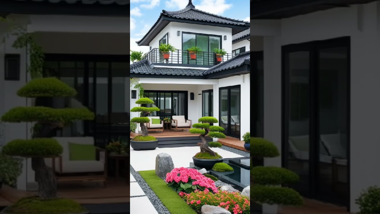Modern Japanese House With Zen Garden Elegant Asian Inspired Home Design 