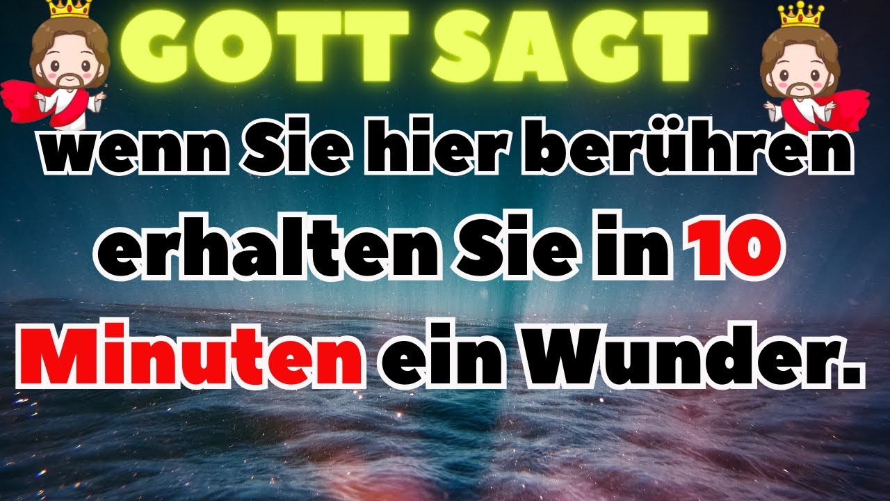 GOTT SAGT DIR HÖR MIR ZU, ES IST DRINGEND Hör, was GOTT dir zu sagen