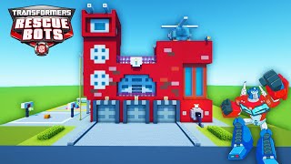 Minecraft Tutorial: How To Make The Griffin Rock Firehouse Headquarters &quot;Transformers Rescue Bots&quot;