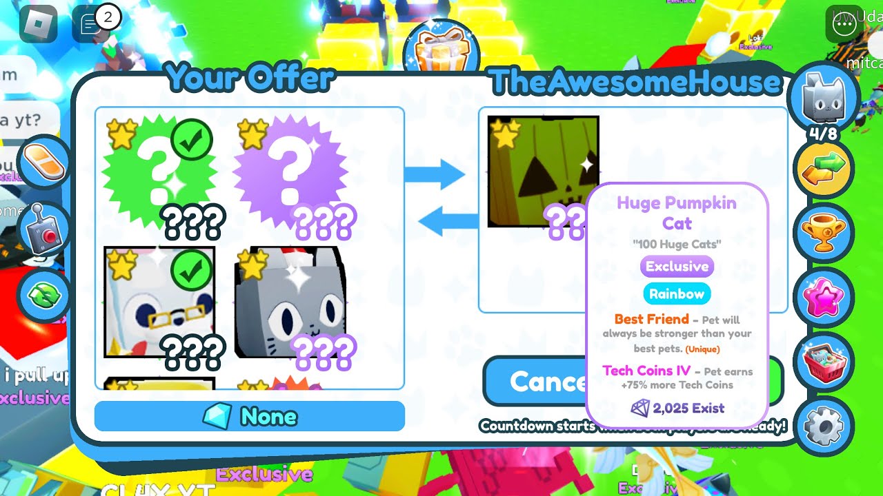Pet simulator X trading montage #4 rb huge pumpkin cat 🎃🐱🐈 - YouTube