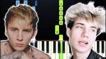 jxdn - WANNA BE ft Machine Gun Kelly (Piano Tutorial)