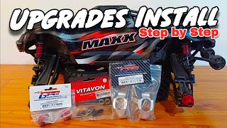 HOW TO | Vitavon 8mm Stub Axles &amp; GPM C-Hubs Install - Traxxas Maxx