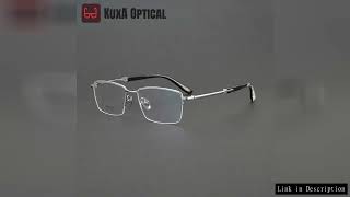 Kuxa 140 Mm Men Brand Eyewear Pure Titanium Ox Horn Frame High End Glasses Gentlemen Light Weight Op