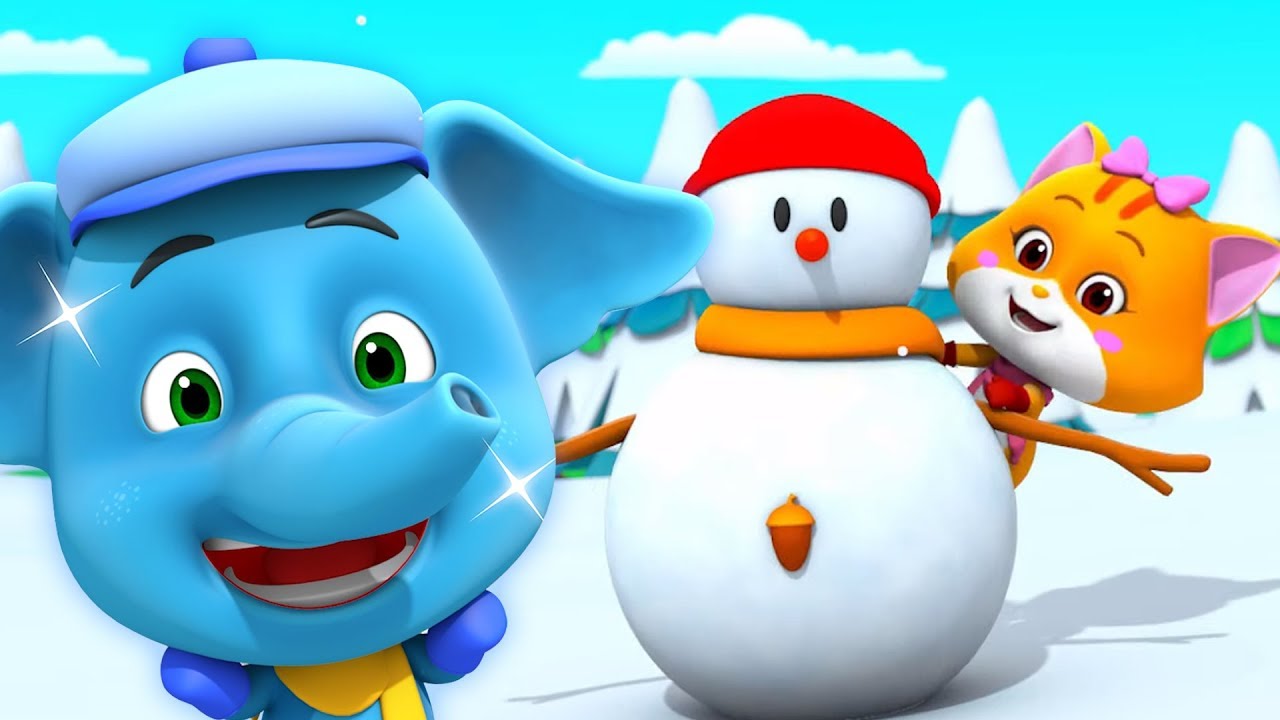 how to build a snowman funny cartoon video