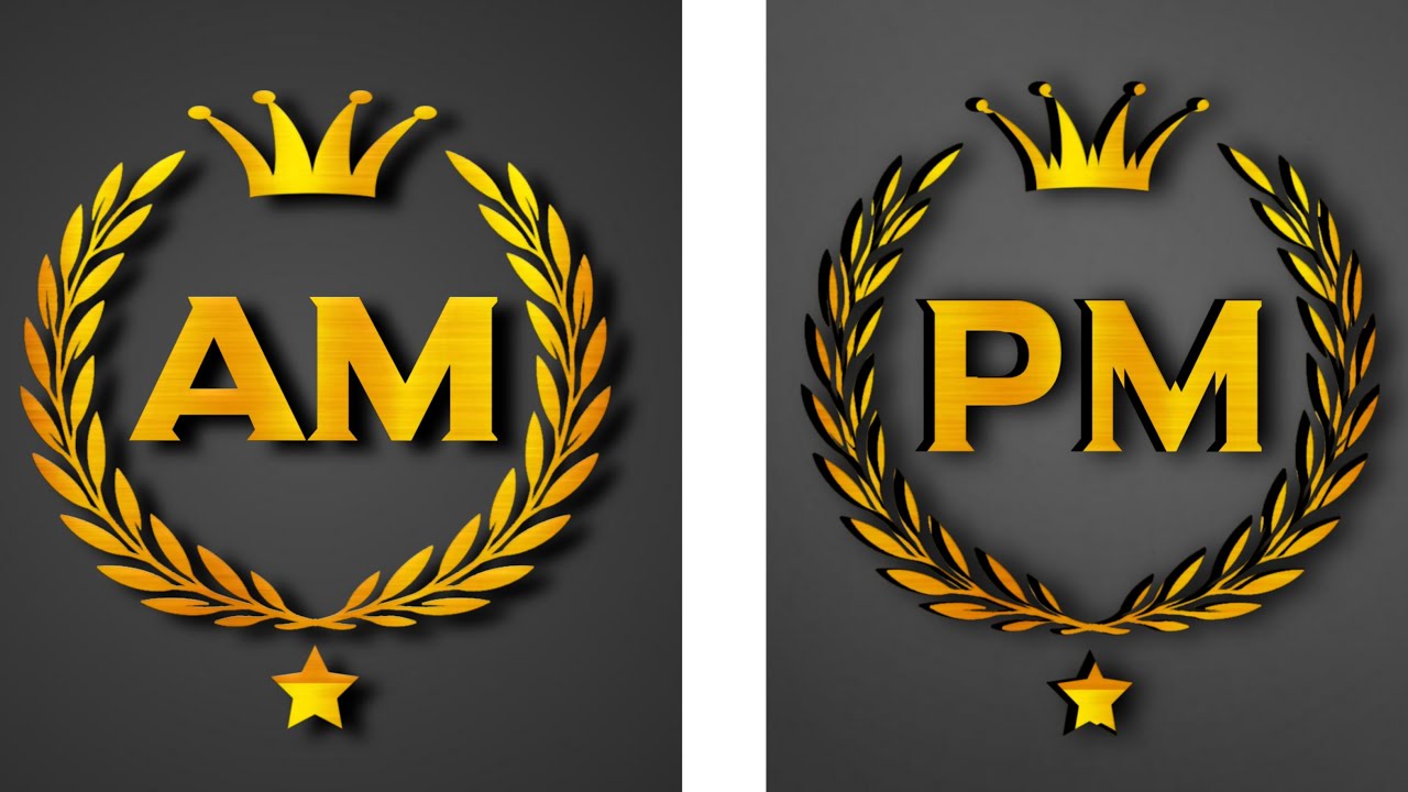 AM | PM Professional Logo Design How To Make On Pixellab #logodesign # ...