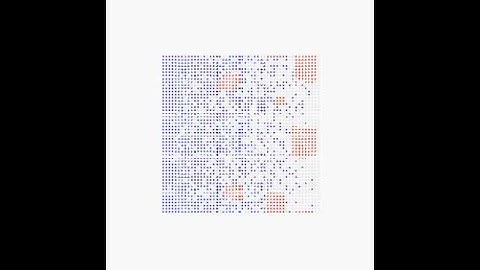 Monte Carlo simulation of diffusion in a crowded environment (kBT=0.175)