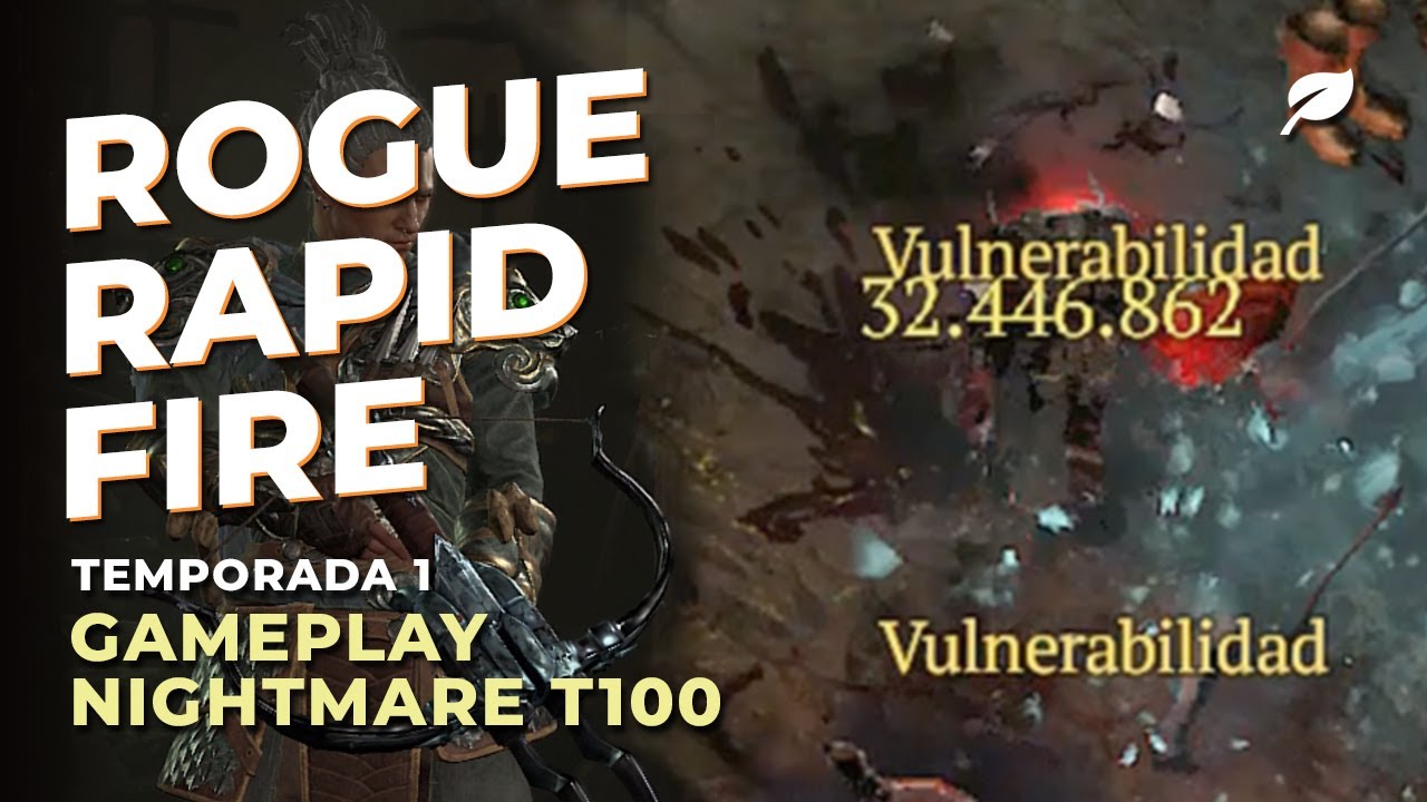 Rogue Rapid Fire Build (T100 Nightmare | 8 mins) - Diablo 4 en Español