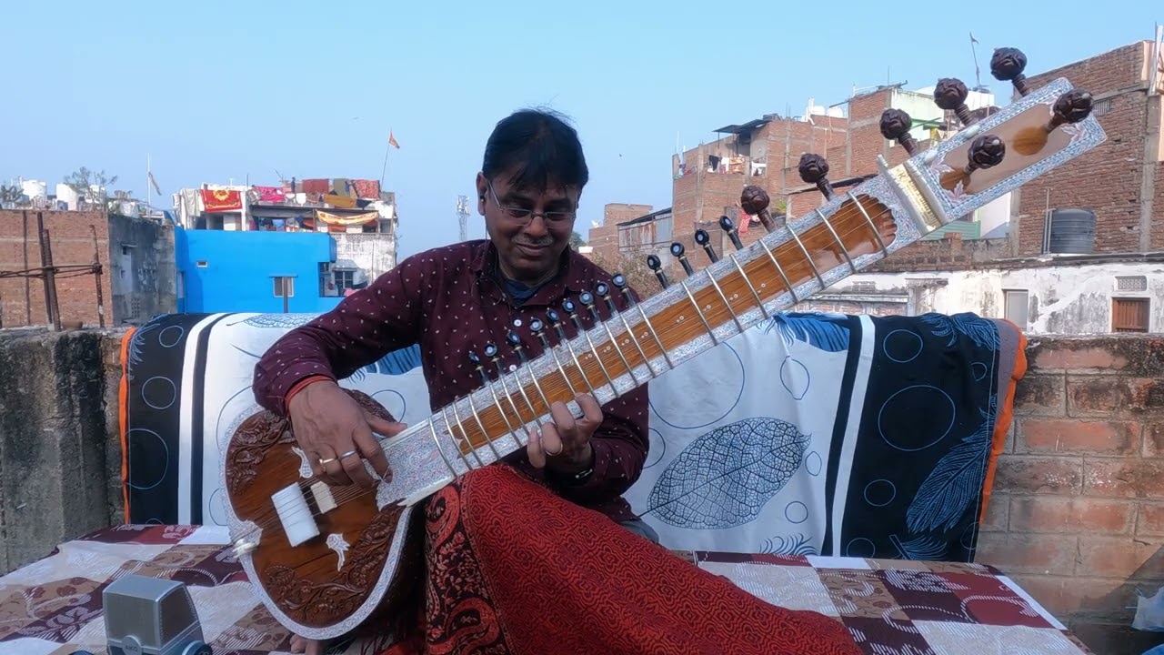 Teak Wood RaviShankar Style Sitar / CRAFTED BY RAJESH KUMAR SHARMA