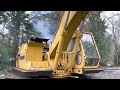 1985 Mitsupillar 300 cold start Mitsubishi MS 300 / Caterpillar 330 excavator straight pipe CAT