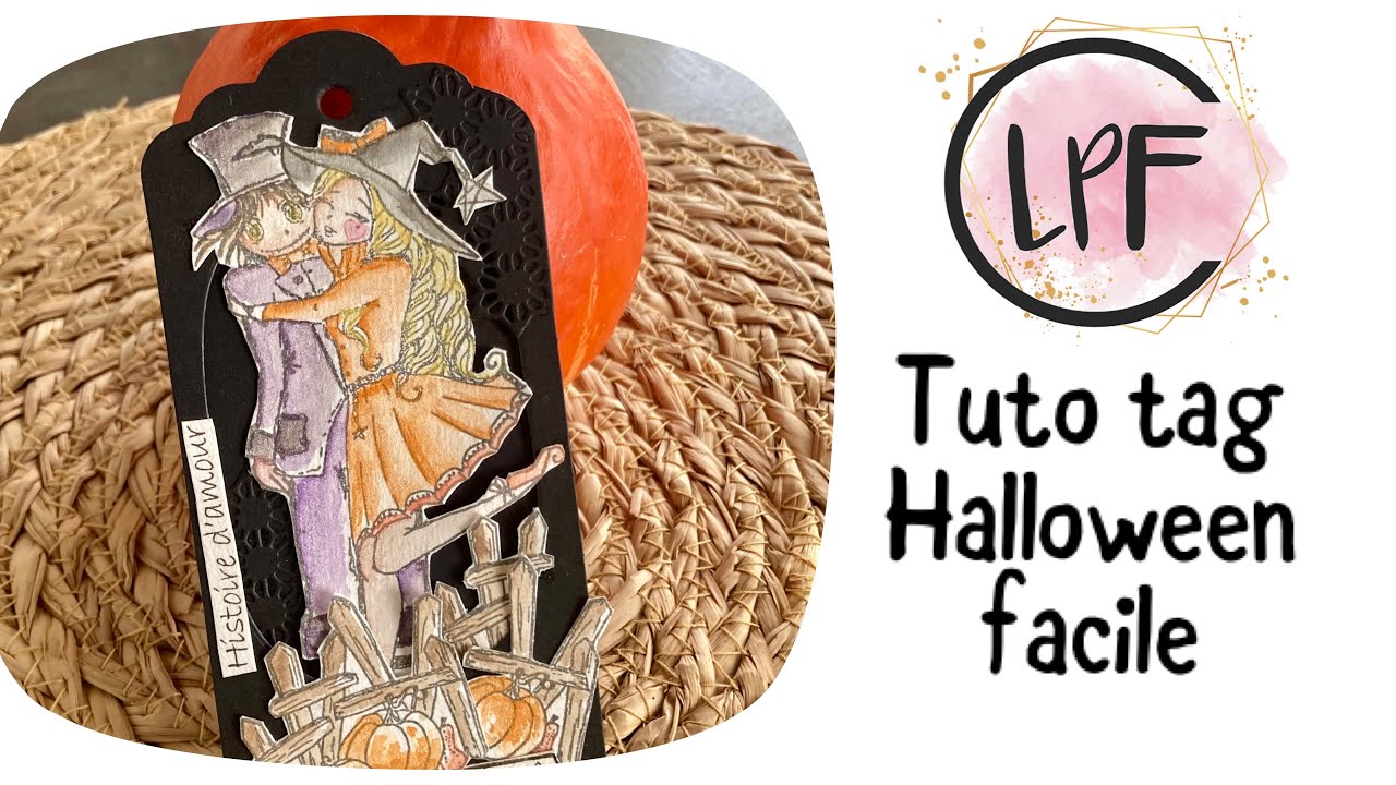 Tuto tag Halloween facile avec nouvelle collection tampon la petite française 