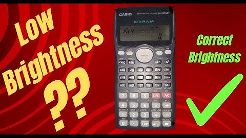 How to change Brightness in Scientific Calculator