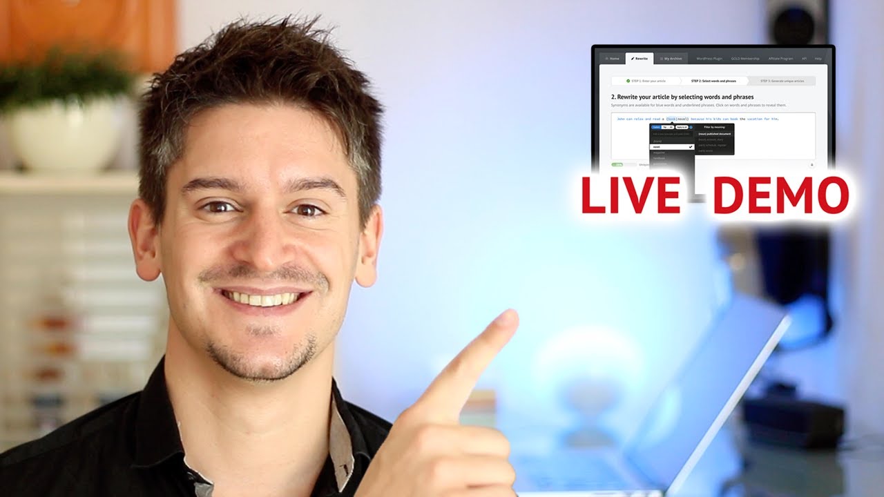 AI Content Generator Spin Rewriter Uses Advanced AI To Generate Text Of Any Kind YouTube