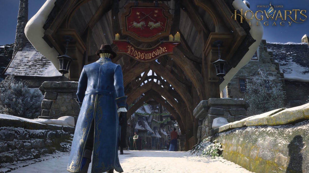 [4K] Winter Walk to Hogsmeade | Hogwarts Legacy Walking Ambiance - YouTube
