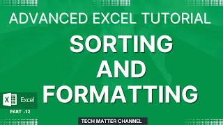 SORTING and FORMATTING || Sorting in Excel || #exceltutorial