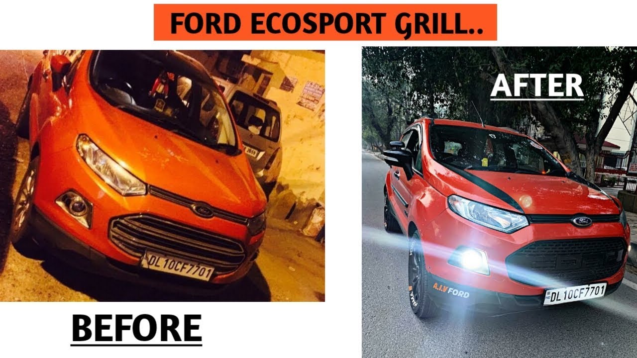 Ford EcoSport Grill WRAPPED DECHROMED Ford EcoSport aftermarket grill