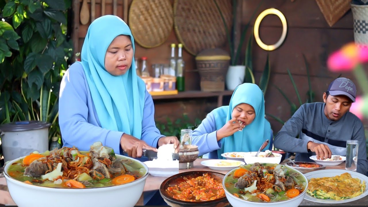 SOP Tulang Sapi bumbu racikan sendiri Enak bikin nambah berkali-kali, Nikmatnya masakan desa