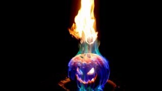 Flamethrower Pumpkin - Flaming Halloween Jack o Lantern