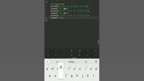 wap to find simple interest using function in c programming language #c #code #coding