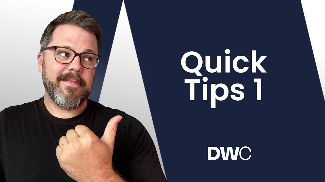 Quick Tips 1 - YouTube