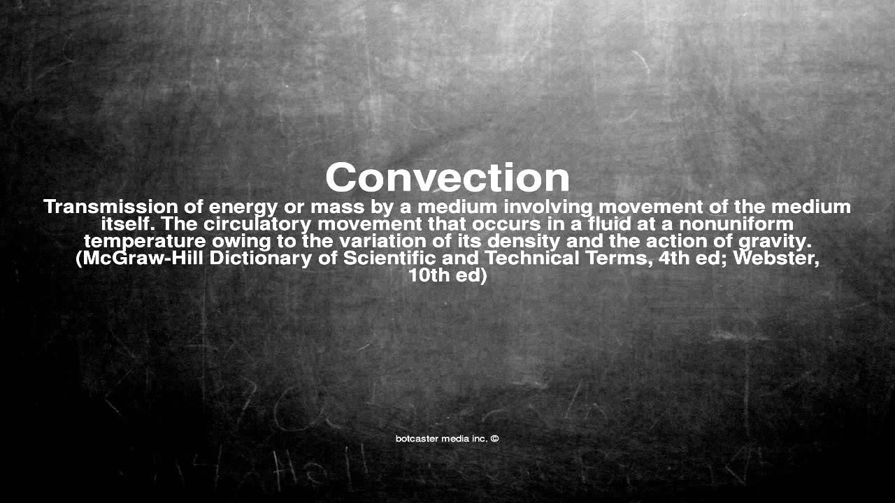 Medical vocabulary What does Convection mean YouTube