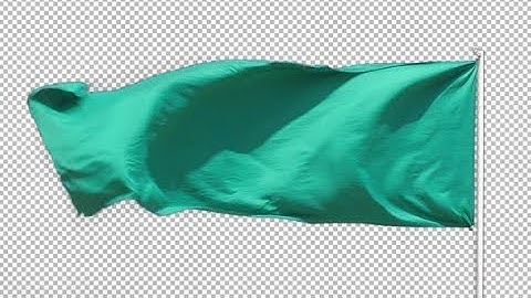 Green Flag Flutter Isolated | Stock Footage - Videohive